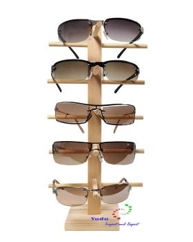 Brillenständer Brillenpräsenter Brillendisplay für 5 Brille Holz-Ständer